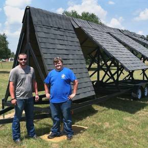 Trailer built at design lab to aid software tests in drone-assisted roof damage assessments